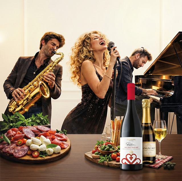 affiche de la soirée italienne : jazz et dégustation