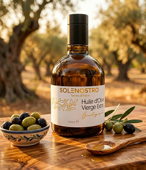 bouteille huile d'olive premium de Solenostro
